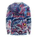 Custom NAIDOC Week 2024 Bulldogs Long Sleeve Shirt Aboriginal Animals Keep The Fire Burning