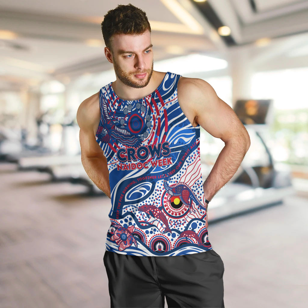 Custom NAIDOC Week 2024 Bulldogs Men Tank Top Aboriginal Animals Keep The Fire Burning