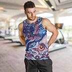 Custom NAIDOC Week 2024 Bulldogs Men Tank Top Aboriginal Animals Keep The Fire Burning