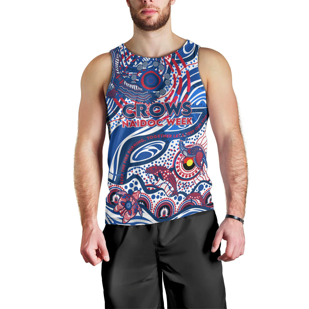 Custom NAIDOC Week 2024 Bulldogs Men Tank Top Aboriginal Animals Keep The Fire Burning
