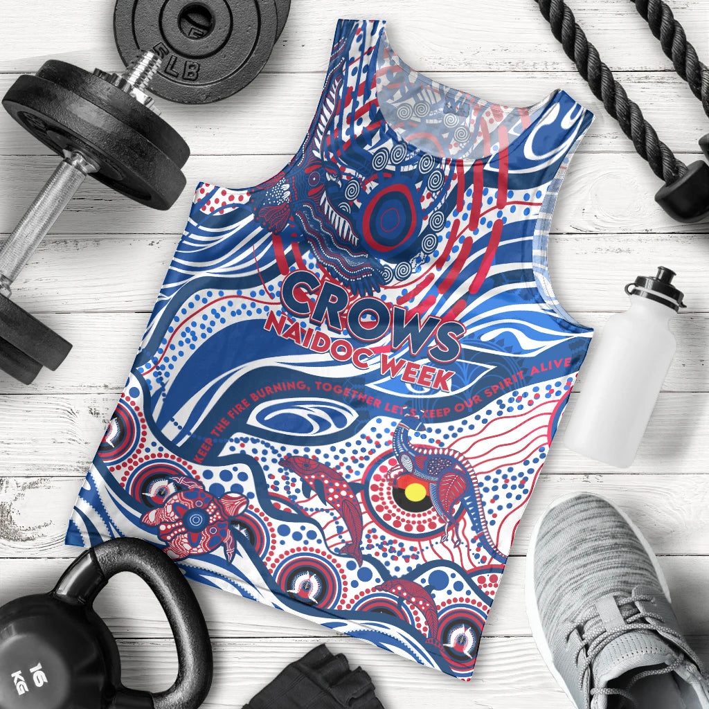 Custom NAIDOC Week 2024 Bulldogs Men Tank Top Aboriginal Animals Keep The Fire Burning