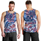 Custom NAIDOC Week 2024 Bulldogs Men Tank Top Aboriginal Animals Keep The Fire Burning