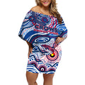 Custom NAIDOC Week 2024 Bulldogs Off Shoulder Short Dress Aboriginal Animals Keep The Fire Burning