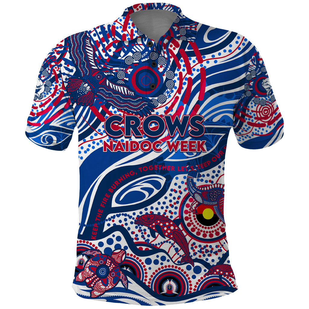 Custom NAIDOC Week 2024 Bulldogs Polo Shirt Aboriginal Animals Keep The Fire Burning