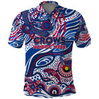 Custom NAIDOC Week 2024 Bulldogs Polo Shirt Aboriginal Animals Keep The Fire Burning