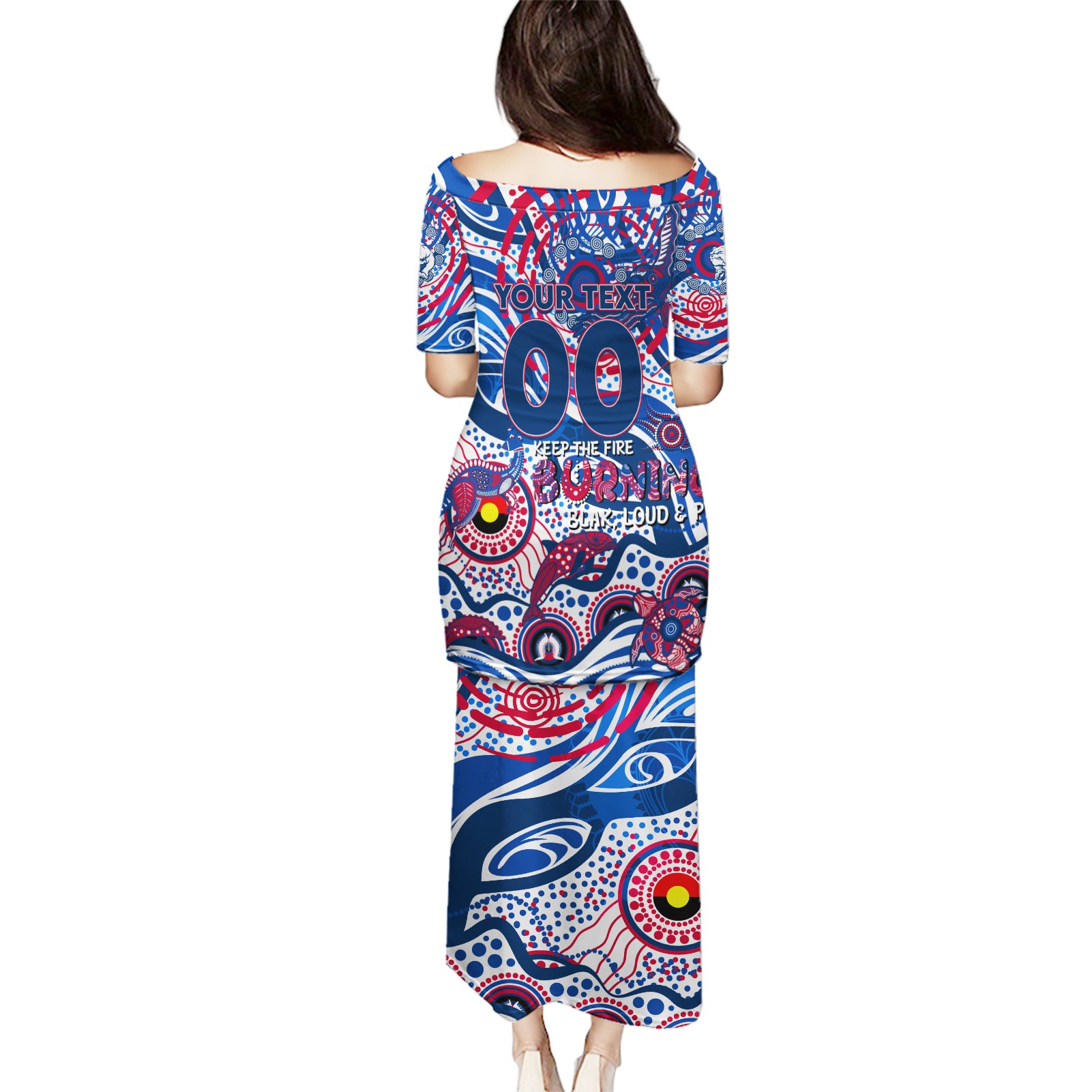 Custom NAIDOC Week 2024 Bulldogs Puletasi Aboriginal Animals Keep The Fire Burning