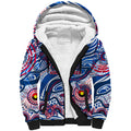 Custom NAIDOC Week 2024 Bulldogs Sherpa Hoodie Aboriginal Animals Keep The Fire Burning