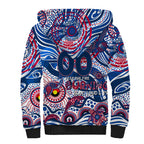 Custom NAIDOC Week 2024 Bulldogs Sherpa Hoodie Aboriginal Animals Keep The Fire Burning