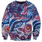 Custom NAIDOC Week 2024 Bulldogs Sweatshirt Aboriginal Animals Keep The Fire Burning