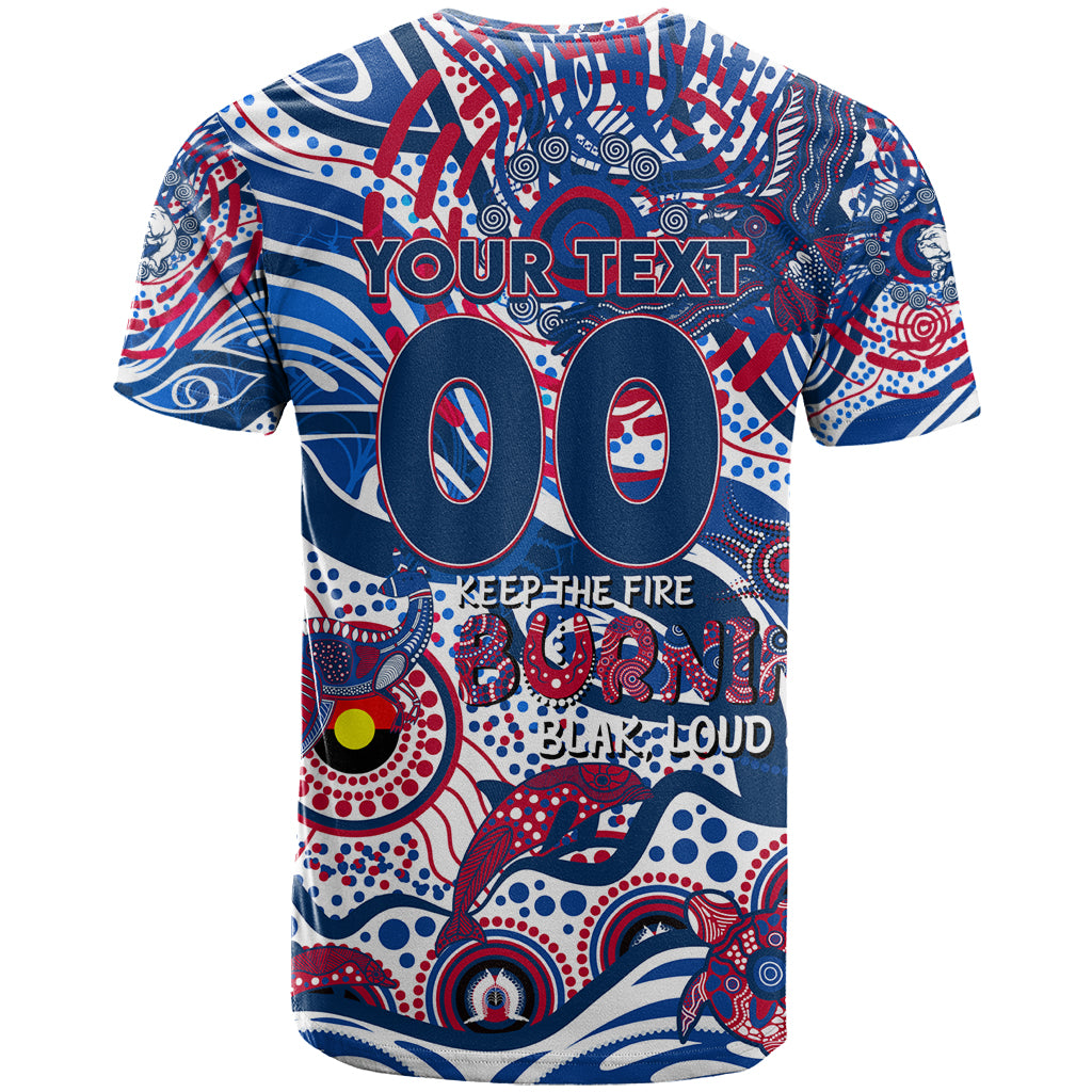 Custom NAIDOC Week 2024 Bulldogs T Shirt Aboriginal Animals Keep The Fire Burning