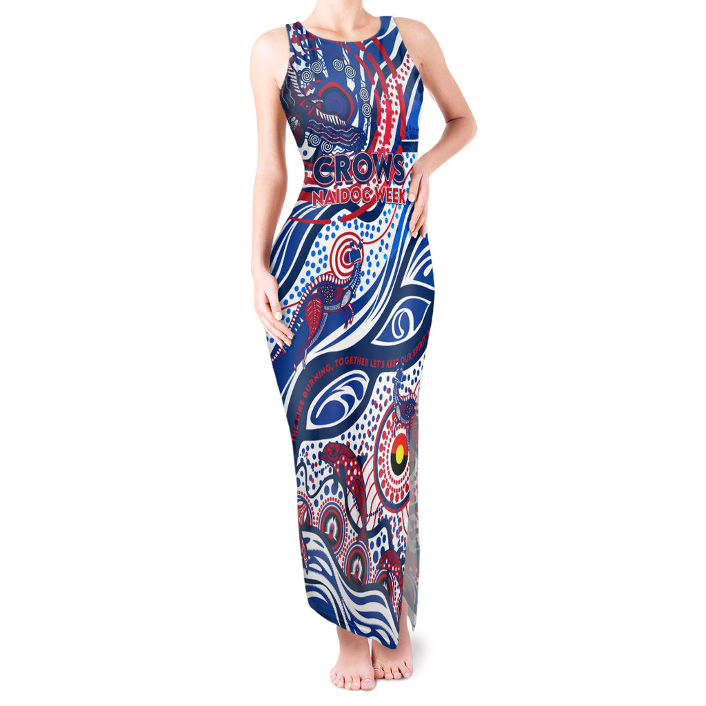 Custom NAIDOC Week 2024 Bulldogs Tank Maxi Dress Aboriginal Animals Keep The Fire Burning