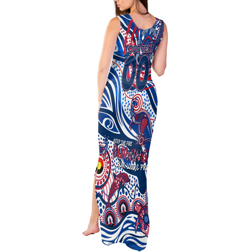 Custom NAIDOC Week 2024 Bulldogs Tank Maxi Dress Aboriginal Animals Keep The Fire Burning