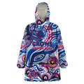 Custom NAIDOC Week 2024 Bulldogs Wearable Blanket Hoodie Aboriginal Animals Keep The Fire Burning