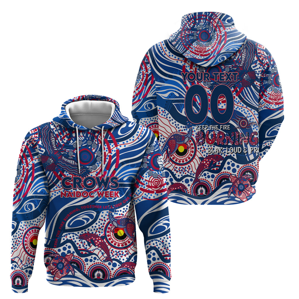 Custom NAIDOC Week 2024 Bulldogs Zip Hoodie Aboriginal Animals Keep The Fire Burning