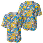 Koala Baseball Jersey Plumeria Flowers