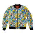 Koala Bomber Jacket Plumeria Flowers
