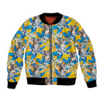 Koala Bomber Jacket Plumeria Flowers