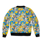 Koala Bomber Jacket Plumeria Flowers