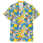 Koala Family Matching Short Sleeve Bodycon Dress and Hawaiian Shirt Plumeria Flowers