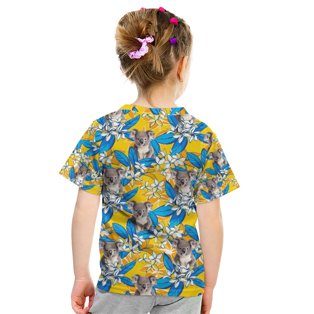 Koala Kid T Shirt Plumeria Flowers
