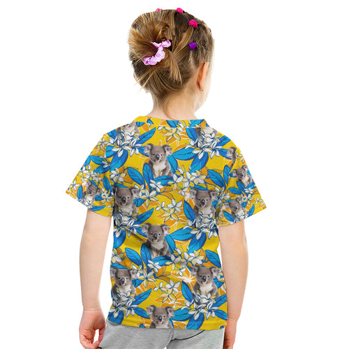 Koala Kid T Shirt Plumeria Flowers