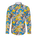 Koala Long Sleeve Button Shirt Plumeria Flowers