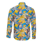 Koala Long Sleeve Button Shirt Plumeria Flowers