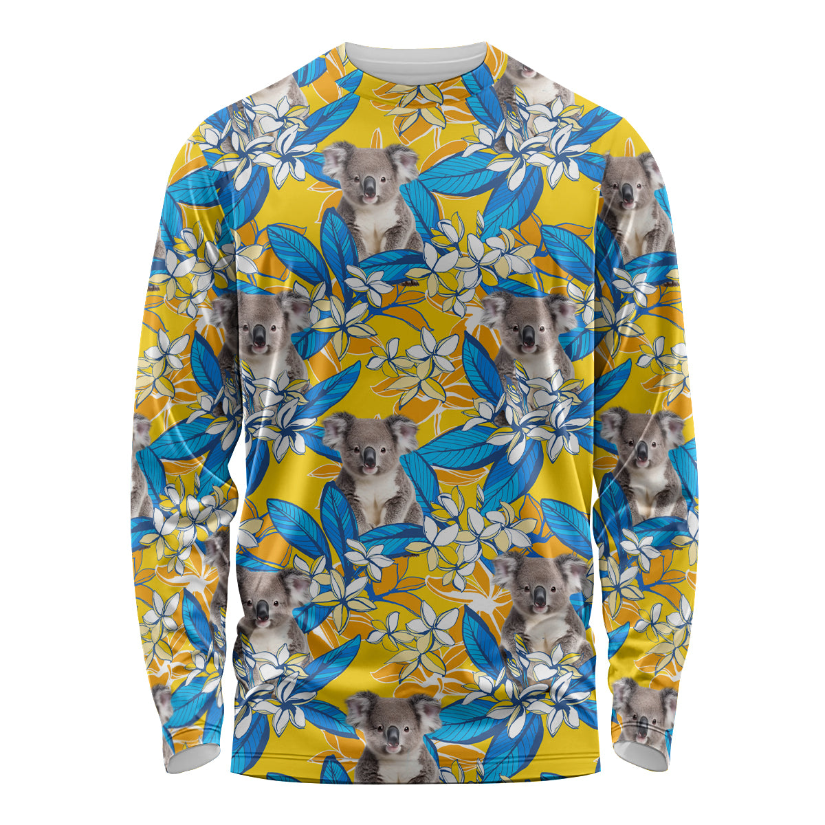 Koala Long Sleeve Shirt Plumeria Flowers