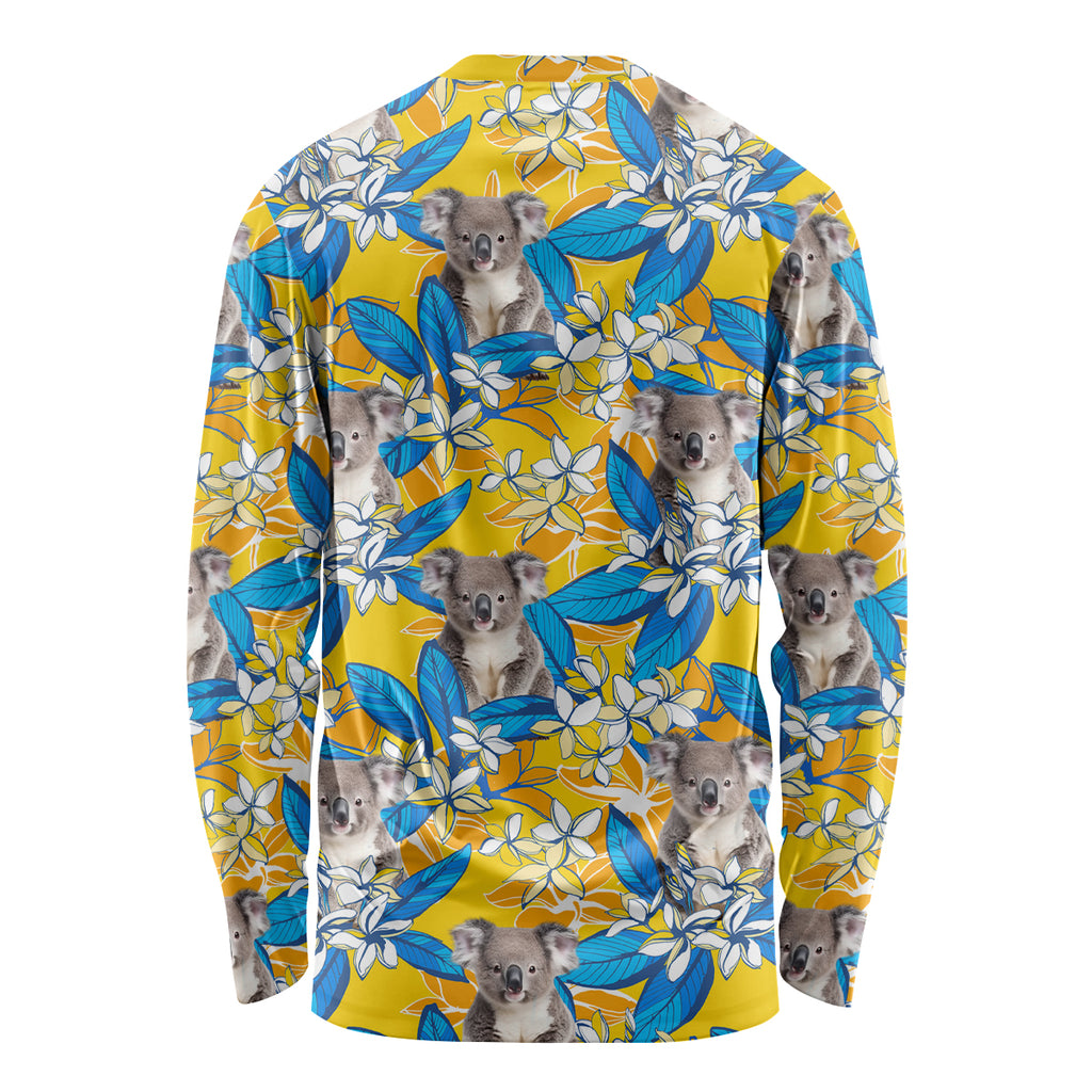 Koala Long Sleeve Shirt Plumeria Flowers
