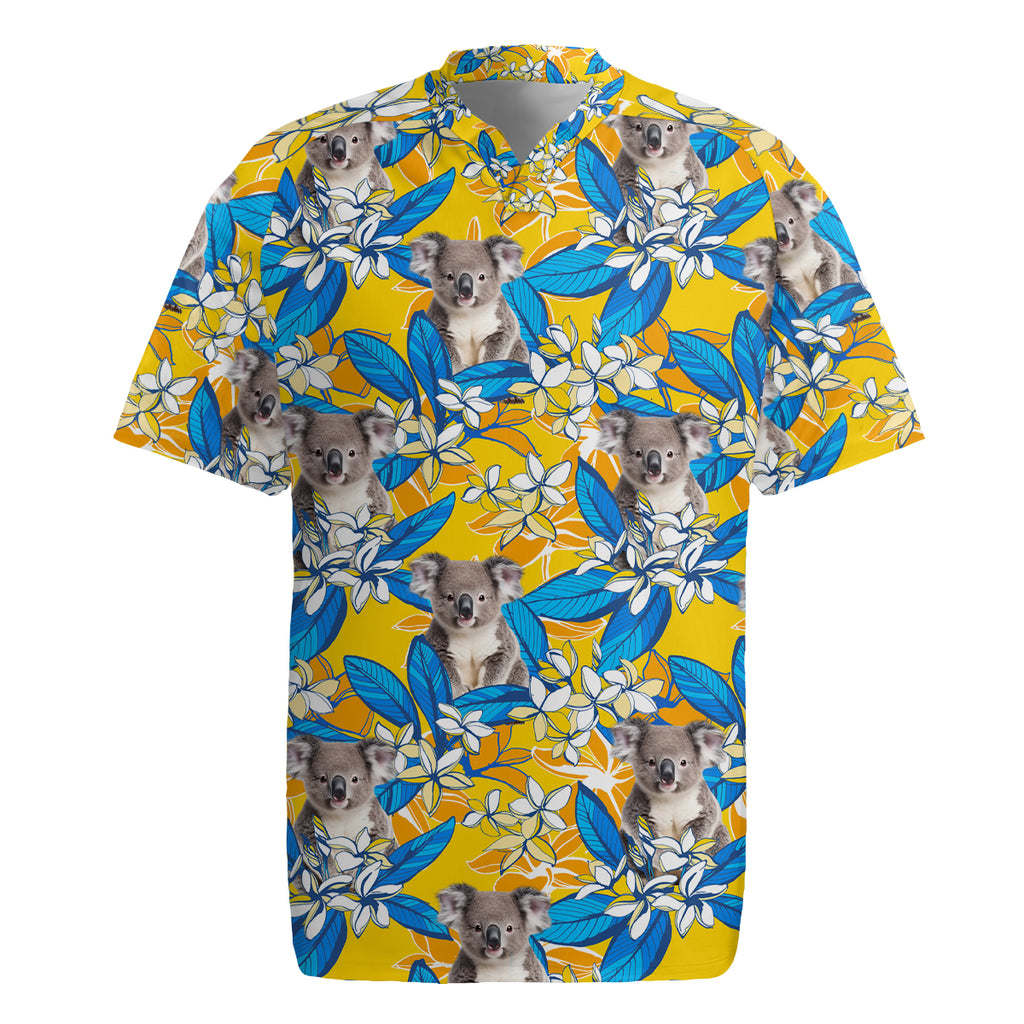Koala Rugby Jersey Plumeria Flowers