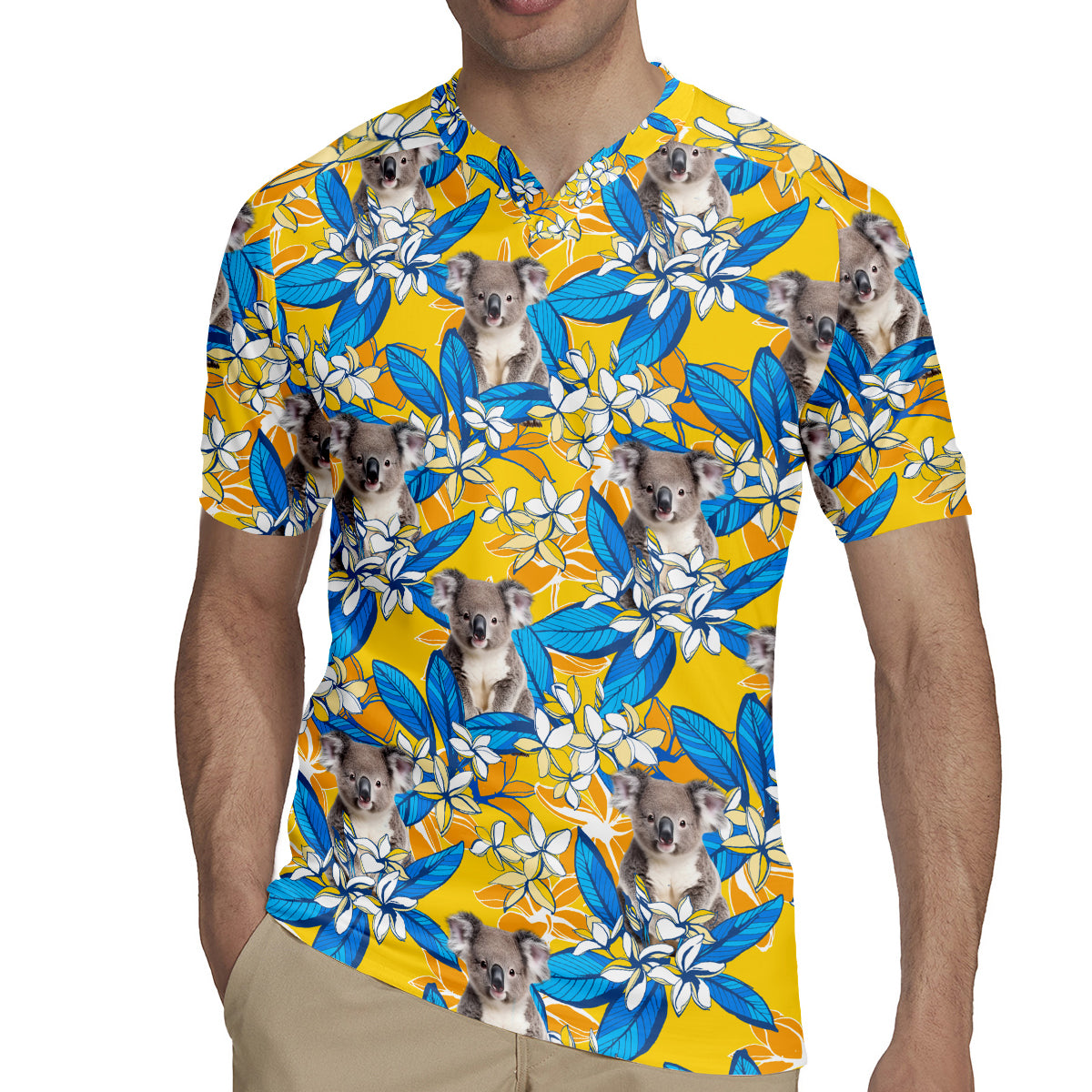 Koala Rugby Jersey Plumeria Flowers