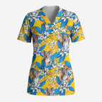 Australia Koala Scrub Top Plumeria Flowers - Aussie Hoodie