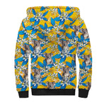 Koala Sherpa Hoodie Plumeria Flowers