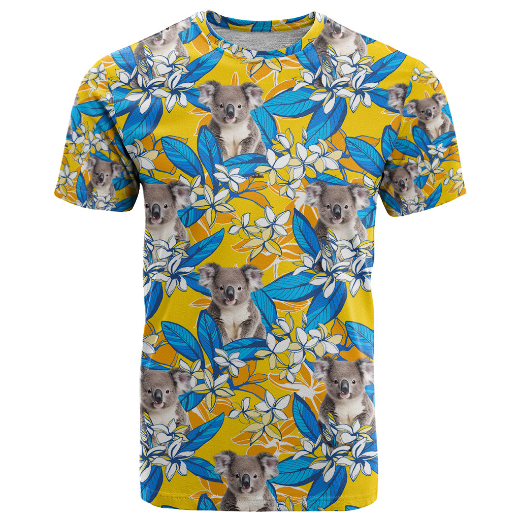 Koala T Shirt Plumeria Flowers