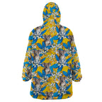 Koala Wearable Blanket Hoodie Plumeria Flowers