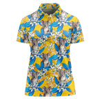 Koala Women Polo Shirt Plumeria Flowers