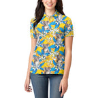 Koala Women Polo Shirt Plumeria Flowers