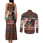 penrith-panthers-christmas-couples-matching-tank-maxi-dress-and-long-sleeve-button-shirt-rugby-australia-mascot