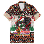 penrith-panthers-christmas-family-matching-mermaid-dress-and-hawaiian-shirt-rugby-australia-mascot