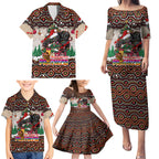 penrith-panthers-christmas-family-matching-puletasi-dress-and-hawaiian-shirt-rugby-australia-mascot