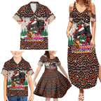penrith-panthers-christmas-family-matching-summer-maxi-dress-and-hawaiian-shirt-rugby-australia-mascot