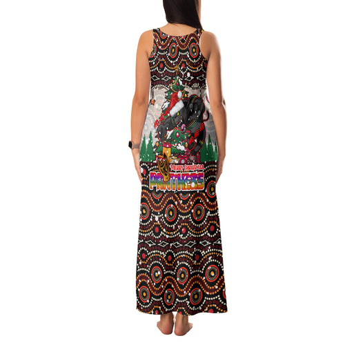 penrith-panthers-christmas-family-matching-tank-maxi-dress-and-hawaiian-shirt-rugby-australia-mascot