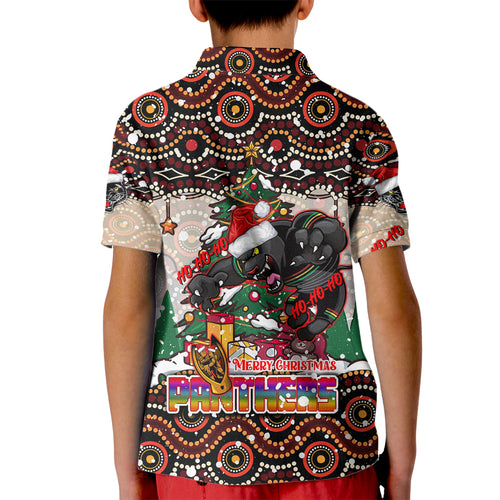 penrith-panthers-christmas-kid-polo-shirt-rugby-australia-mascot