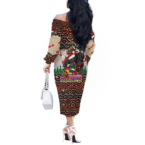 penrith-panthers-christmas-off-the-shoulder-long-sleeve-dress-rugby-australia-mascot