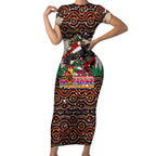 penrith-panthers-christmas-short-sleeve-bodycon-dress-rugby-australia-mascot