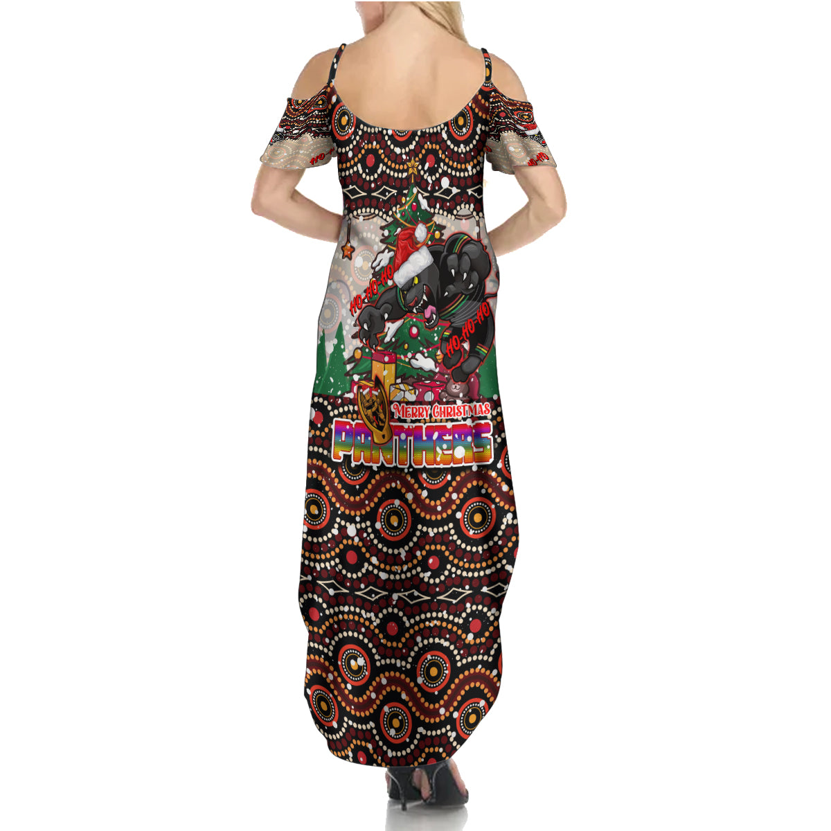 penrith-panthers-christmas-summer-maxi-dress-rugby-australia-mascot