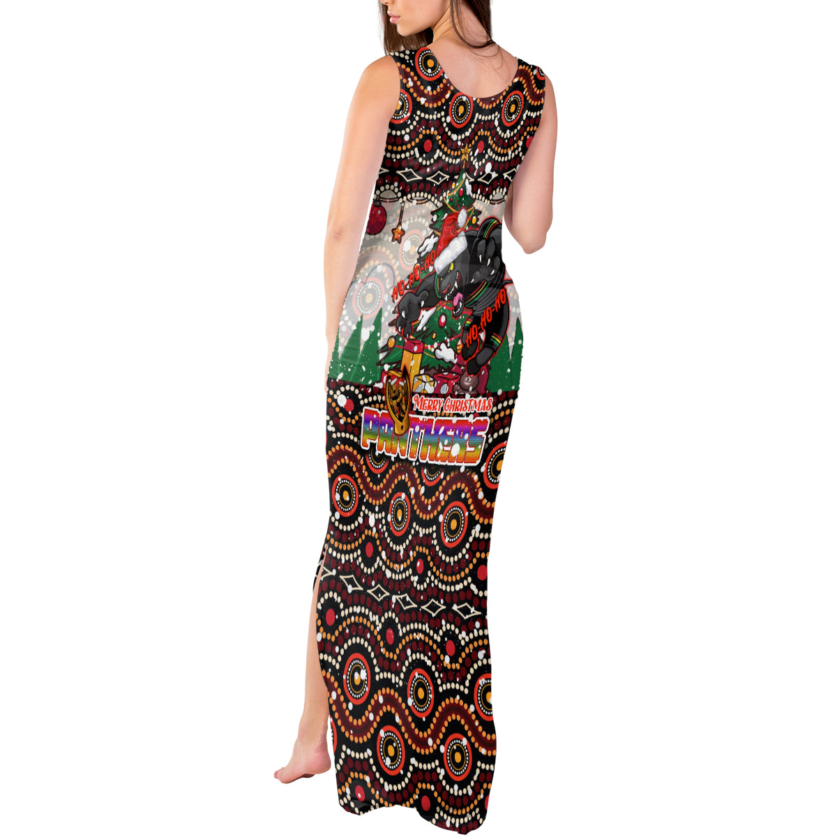 penrith-panthers-christmas-tank-maxi-dress-rugby-australia-mascot