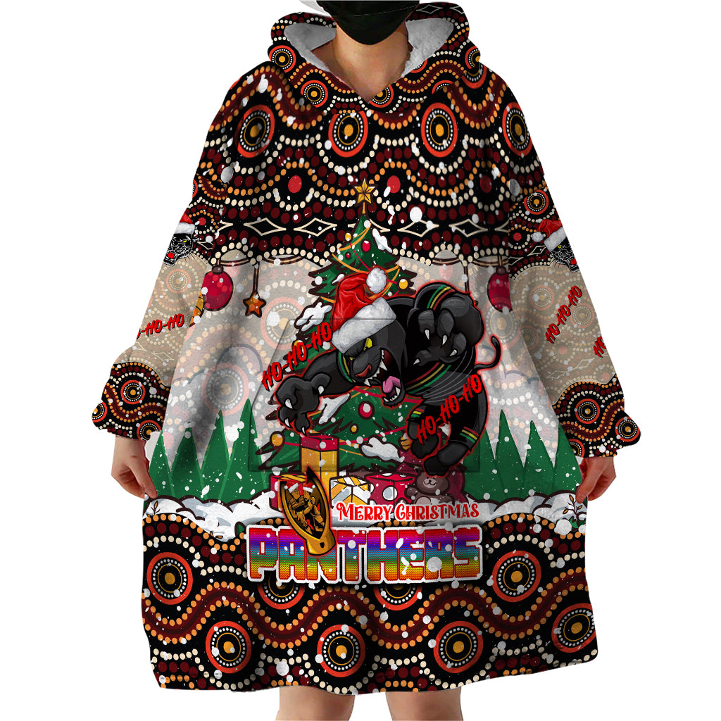 penrith-panthers-christmas-wearable-blanket-hoodie-rugby-australia-mascot