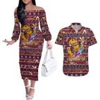 brisbane-broncos-christmas-couples-matching-off-the-shoulder-long-sleeve-dress-and-hawaiian-shirt-rugby-australia-mascot