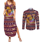 brisbane-broncos-christmas-couples-matching-summer-maxi-dress-and-long-sleeve-button-shirt-rugby-australia-mascot